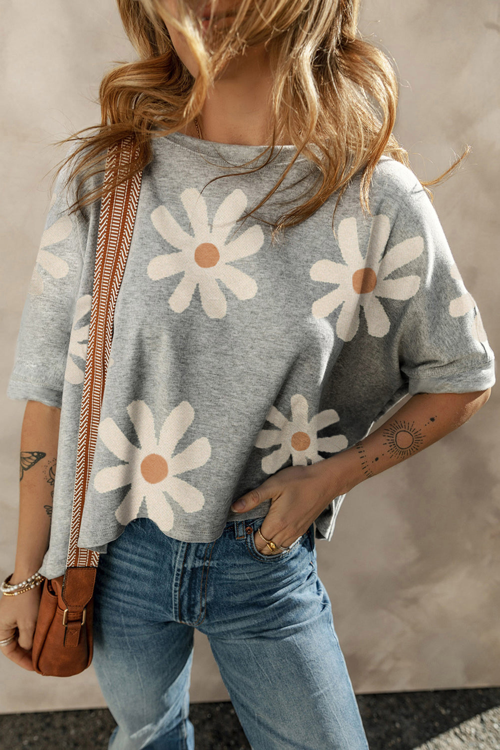 White Daisy Flower Casual Shirt