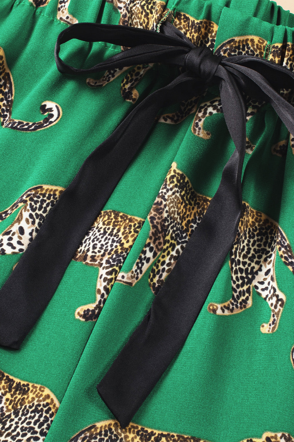Green Cheetah Pajama Set
