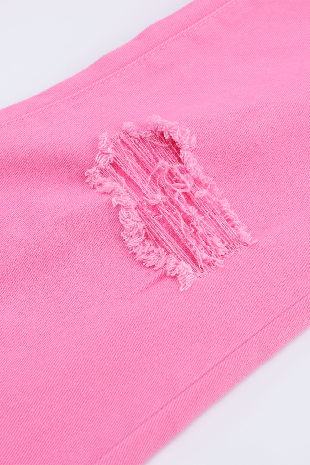 Pink Vintage High Waist Flare Leg Jeans