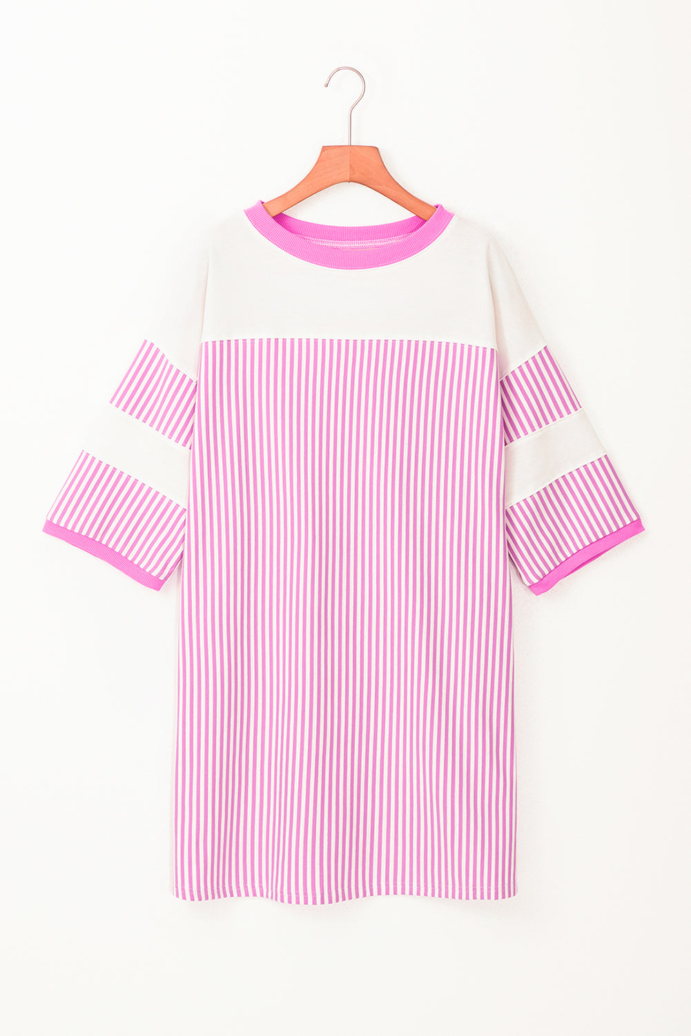 Phalaenopsis Striped Patchwork Mini Dress