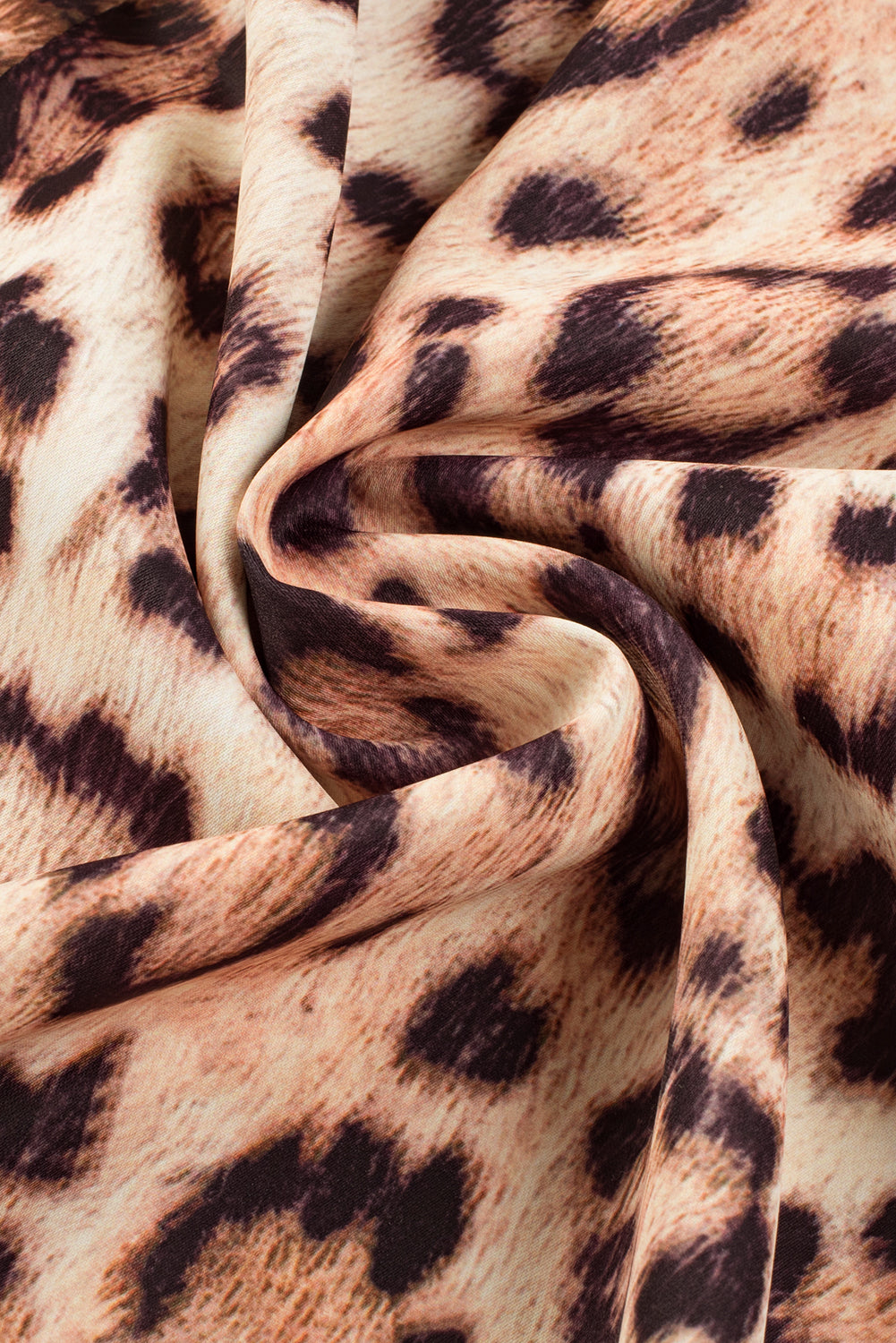 Bright Pink Leopard Bubble Sleeve Maxi Dress
