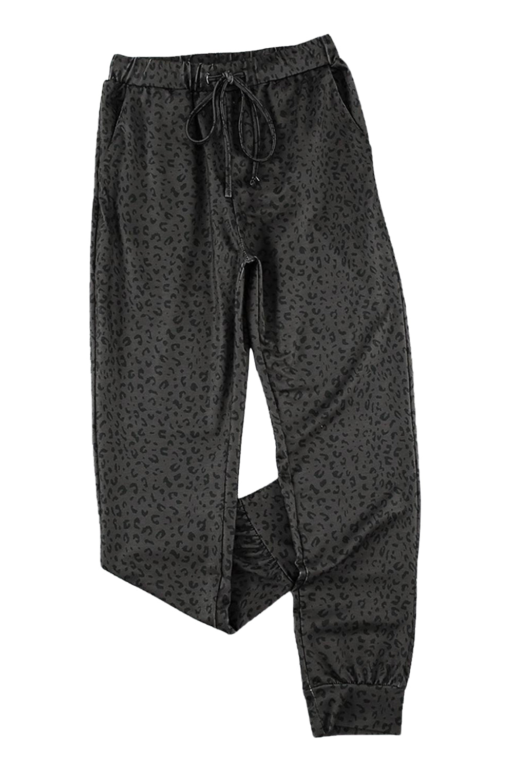 Black Leopard Joggers