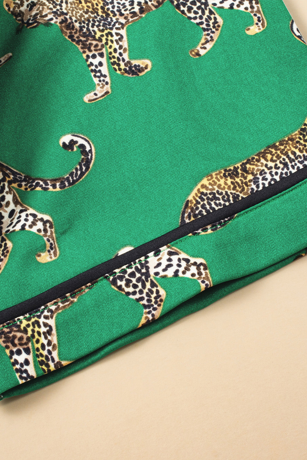 Green Cheetah Pajama Set