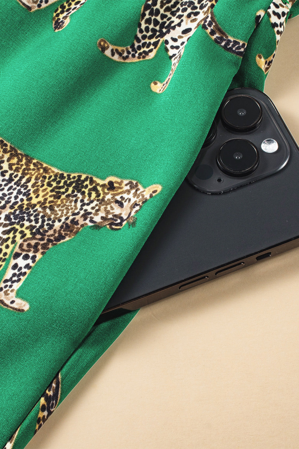 Green Cheetah Pajama Set