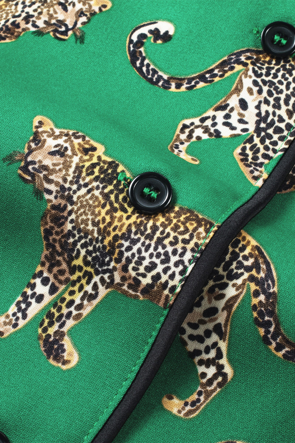 Green Cheetah Pajama Set