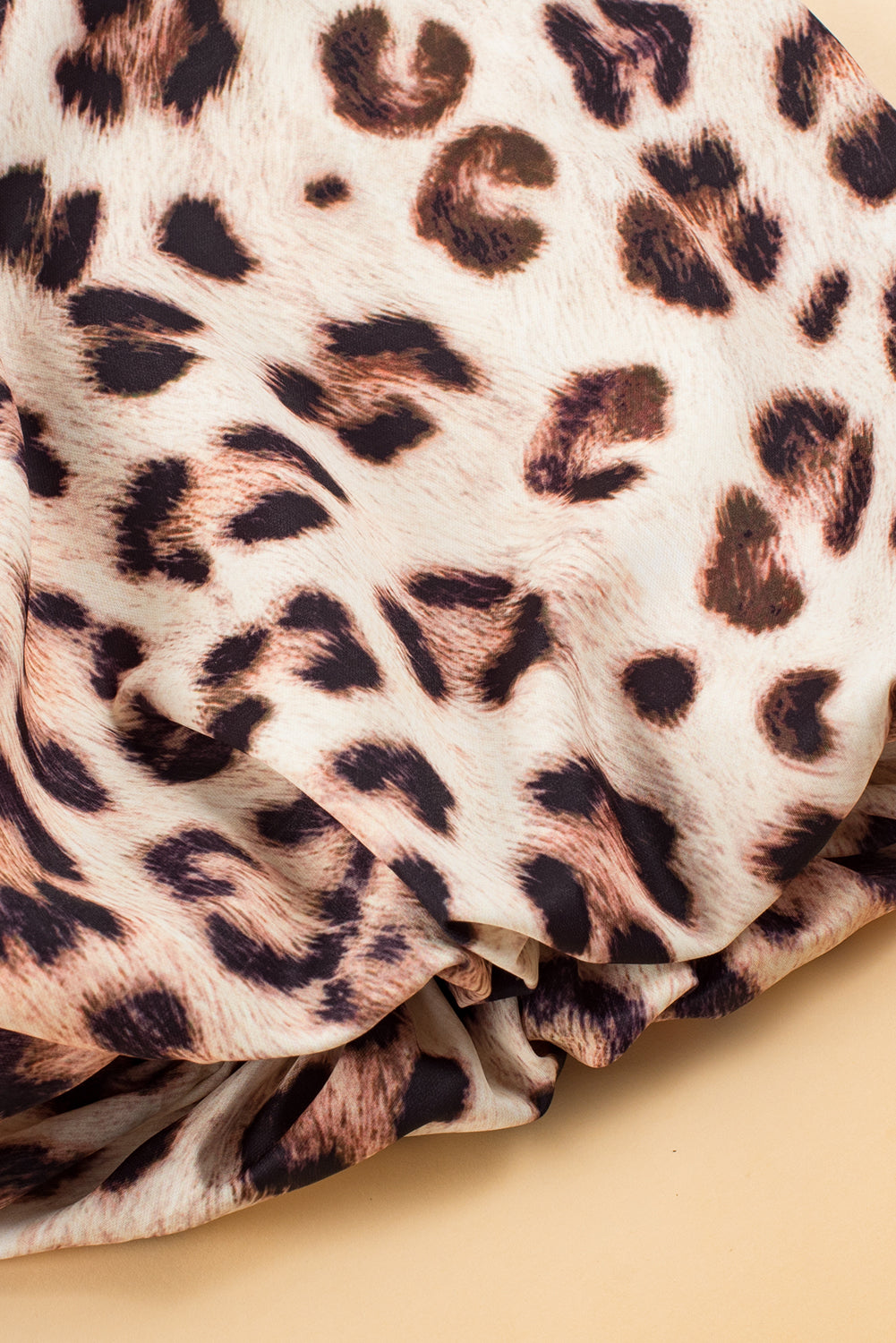 Bright Pink Leopard Bubble Sleeve Maxi Dress