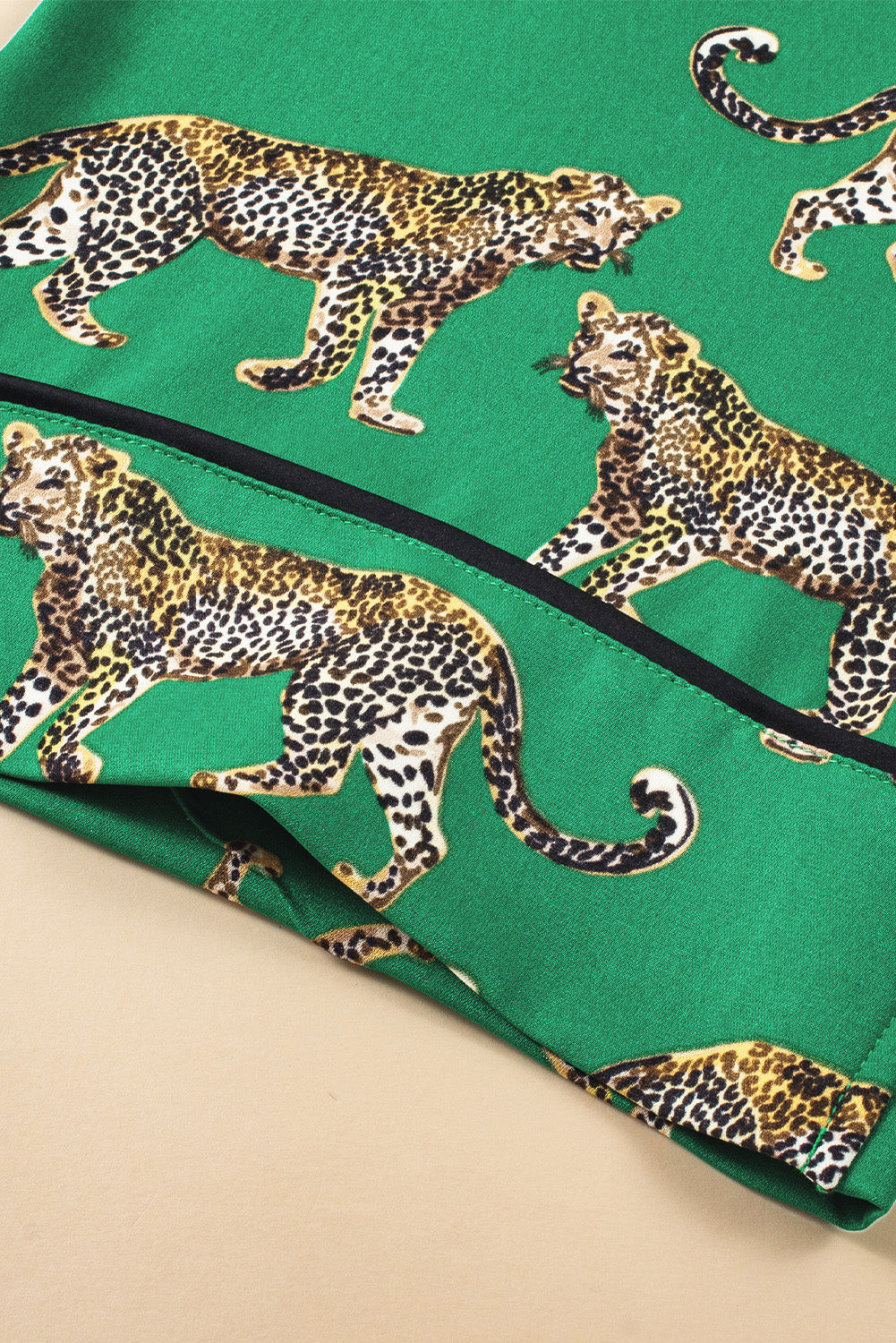 Green Cheetah Pajama Set