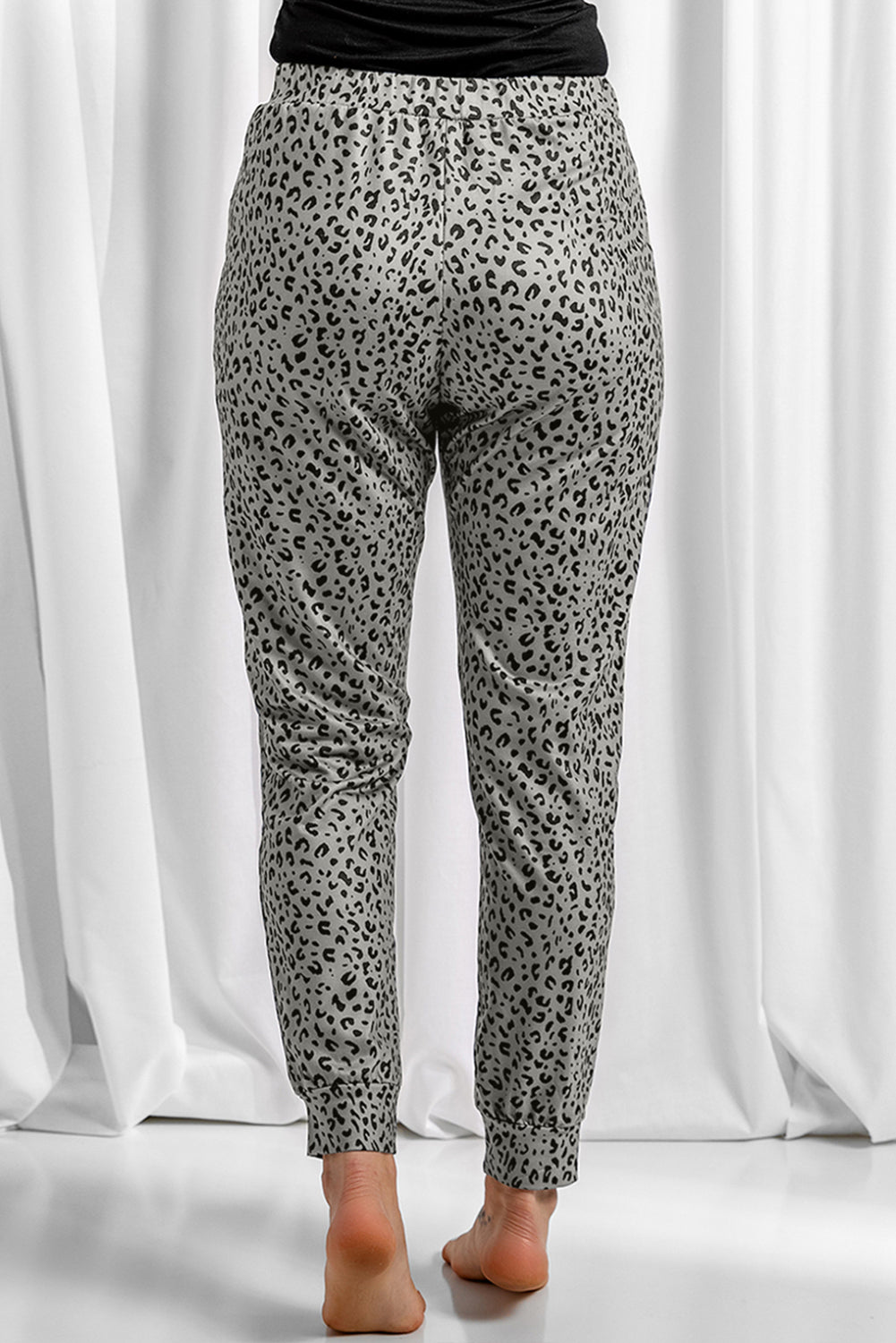 Black Leopard Joggers