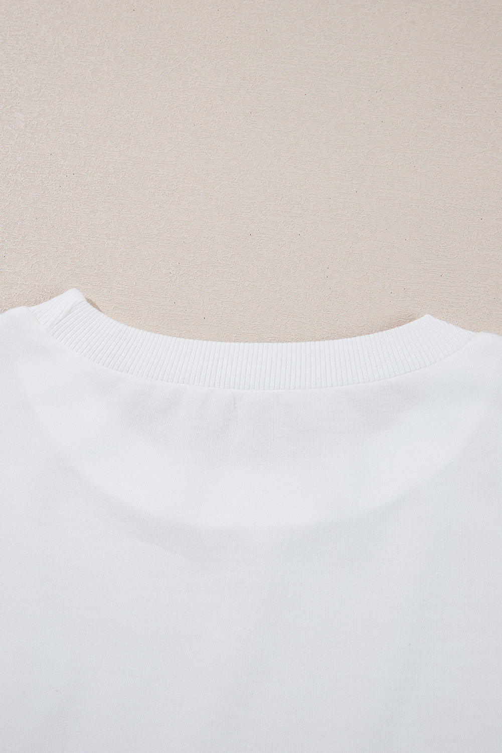 Beige Bow Drop Shoulder Loose Sweatshirt