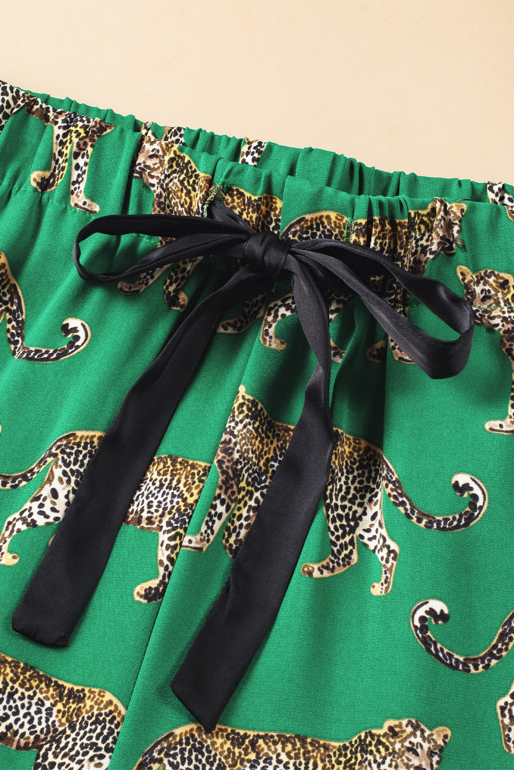 Green Cheetah Pajama Set