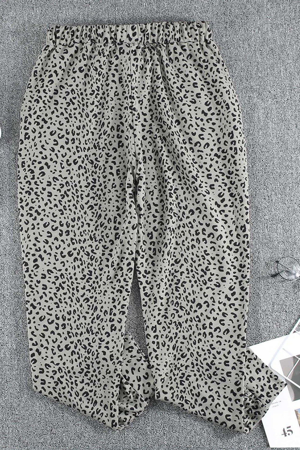 Black Leopard Joggers