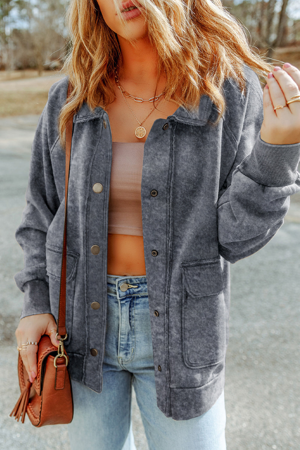 Vintage Pocket Button Shacket