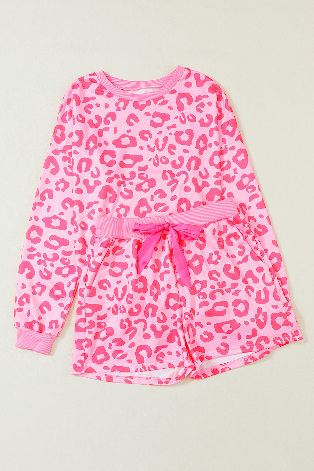 Gray Leopard Pajama Set