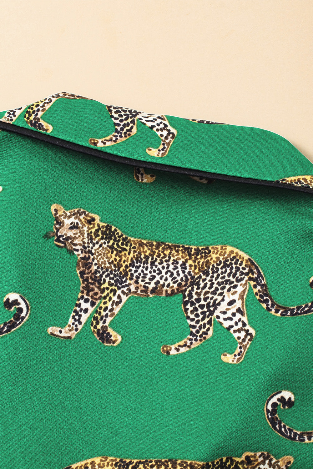Green Cheetah Pajama Set