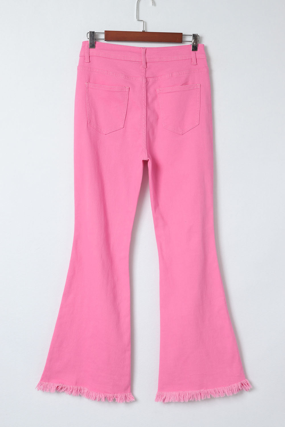 Pink Vintage High Waist Flare Leg Jeans