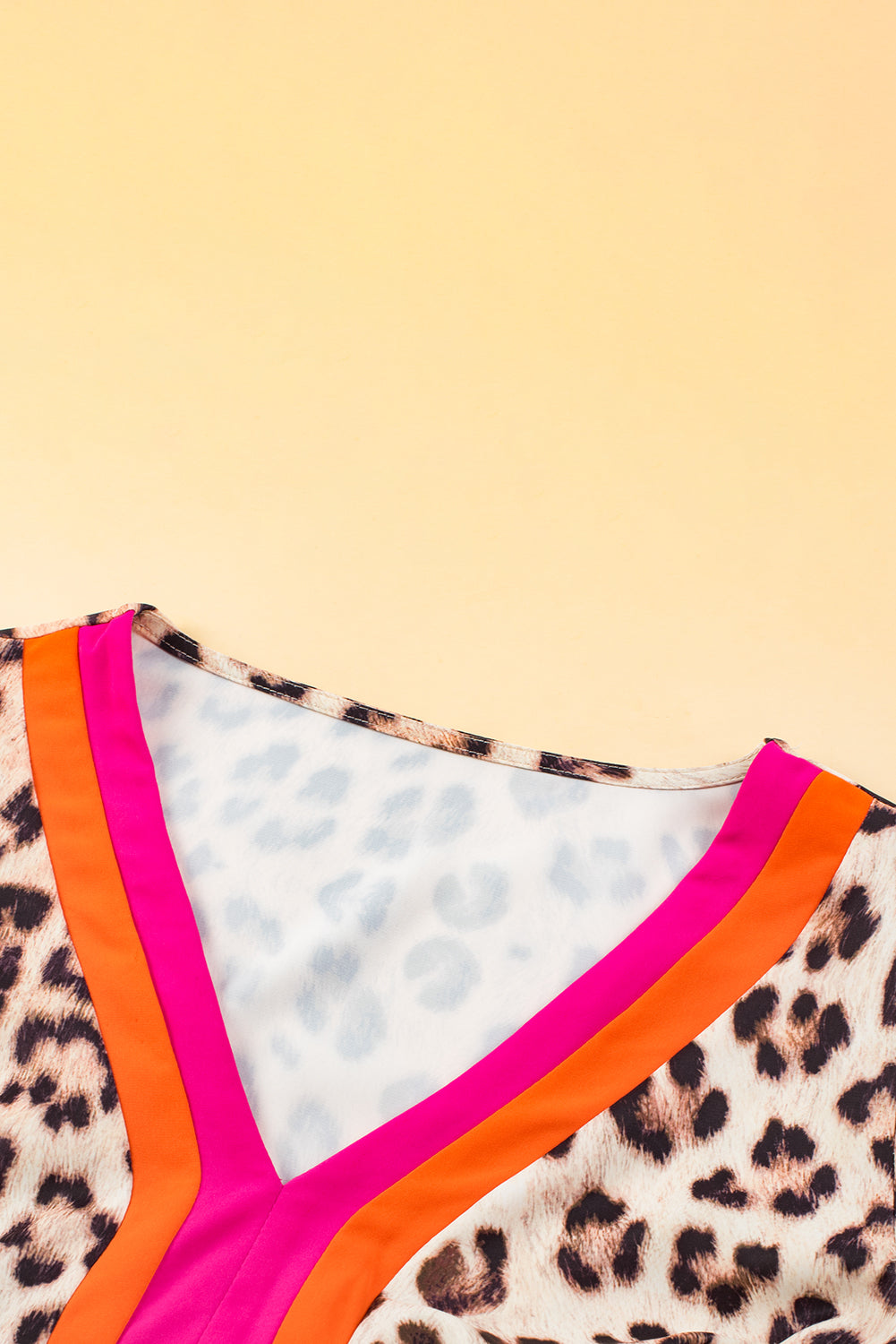 Bright Pink Leopard Bubble Sleeve Maxi Dress