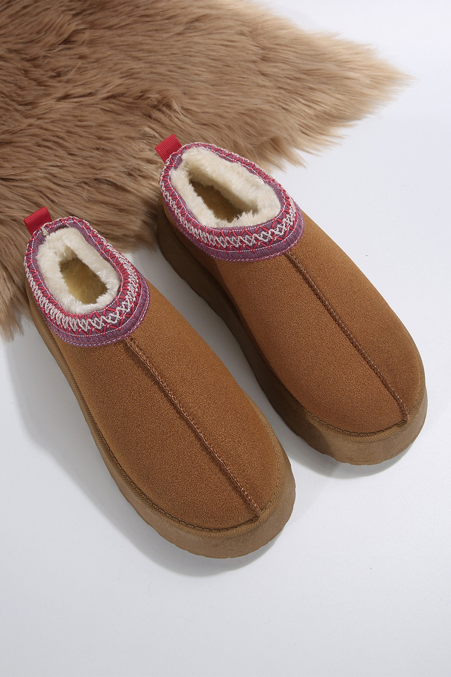 Suede Plush Lined Snow Boots