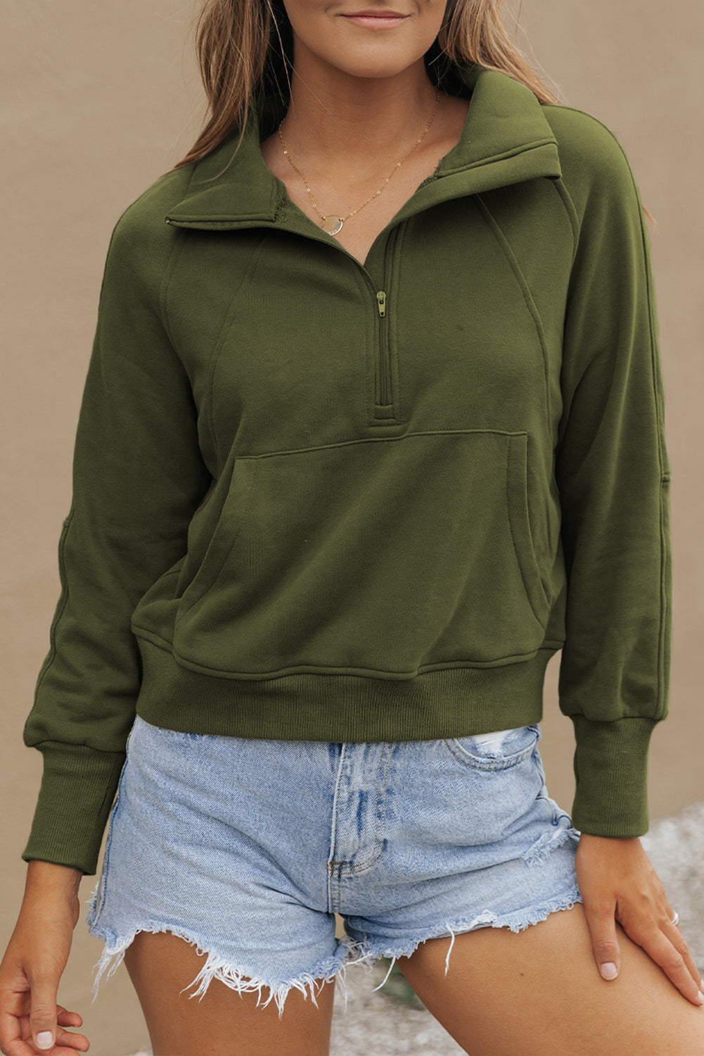 Fleece Lined Zip Up Sweatshirt
