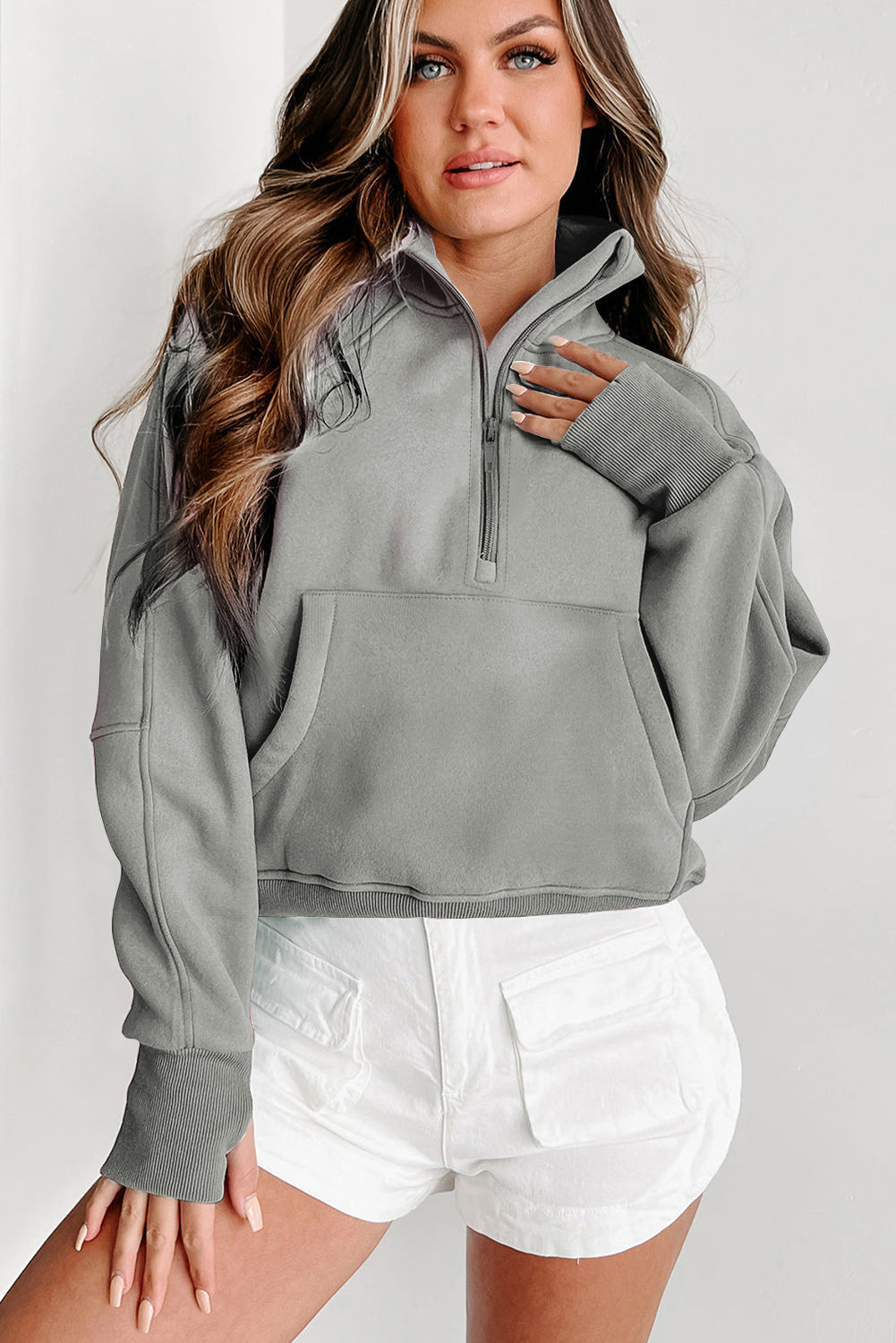 Fleece Lined Zip Up Sweatshirt