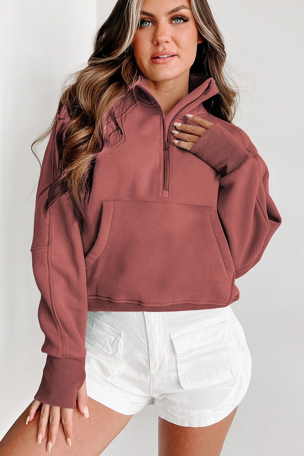 Fleece Lined Zip Up Sweatshirt