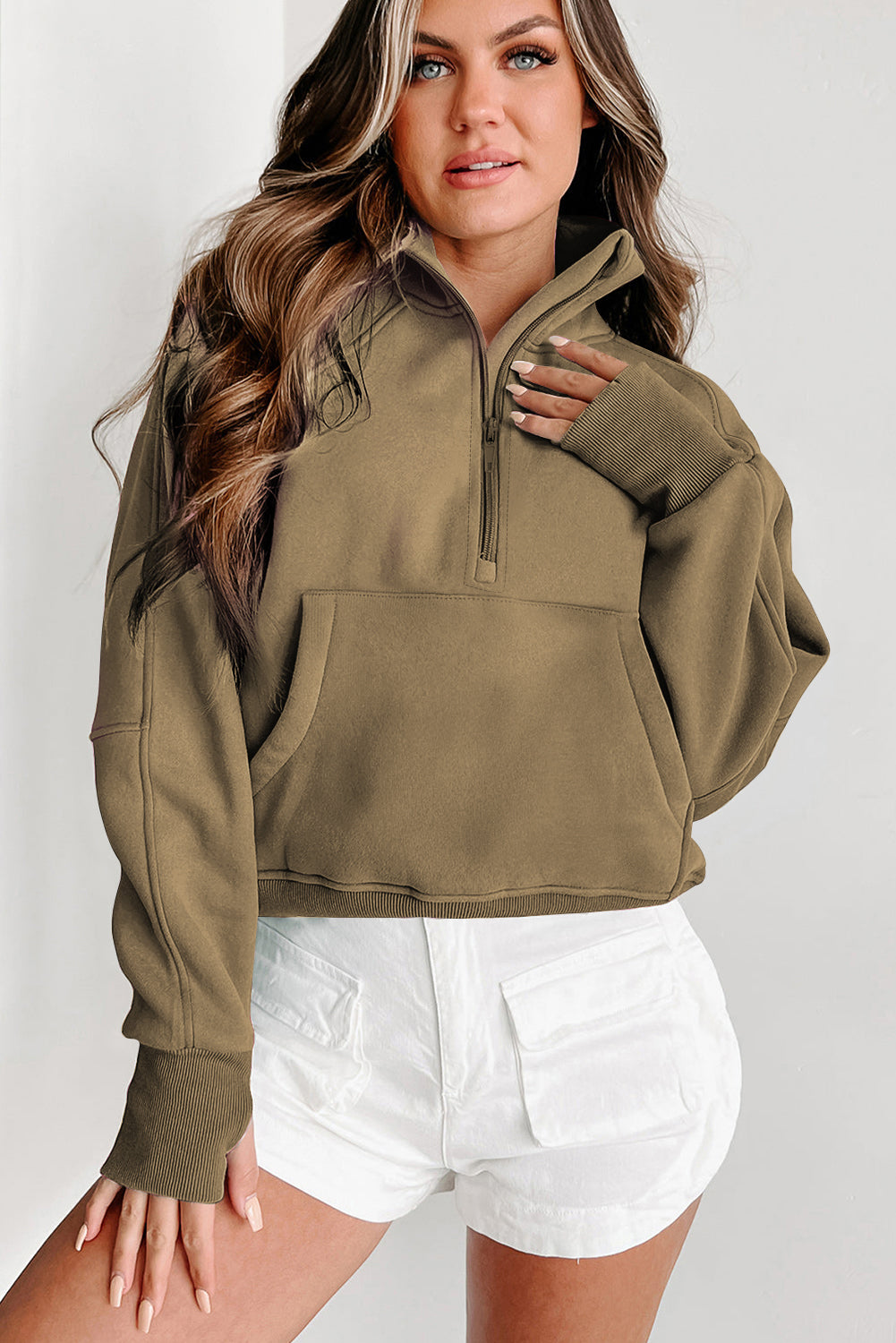 Fleece Lined Zip Up Sweatshirt