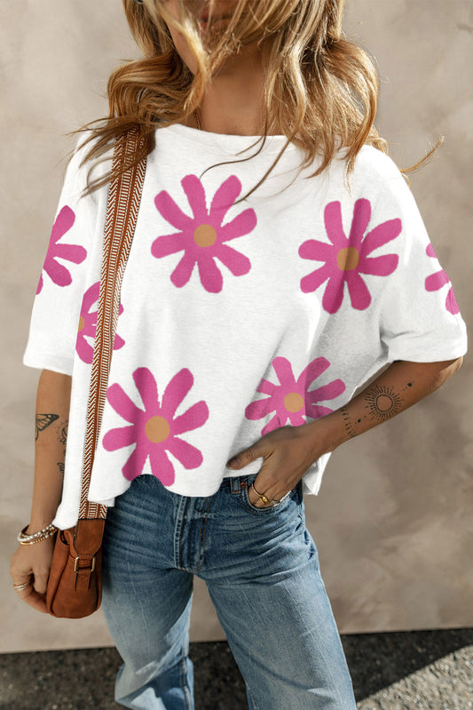White Daisy Flower Casual Shirt