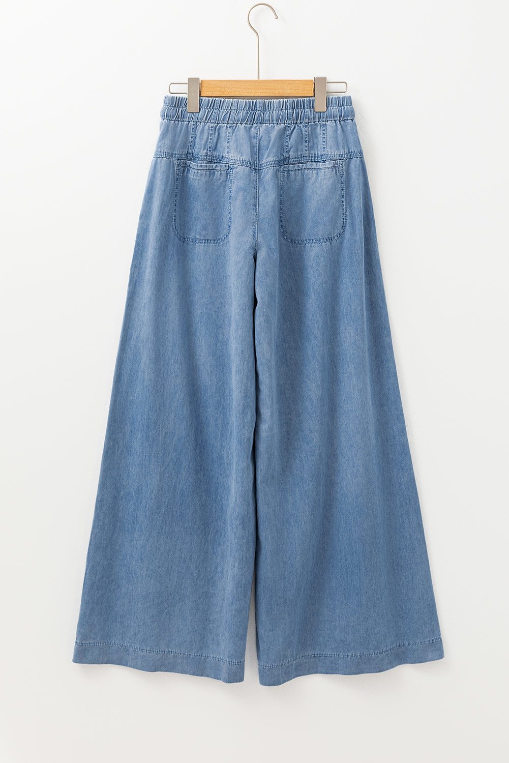 Button Fly Waist Wide Leg Jeans