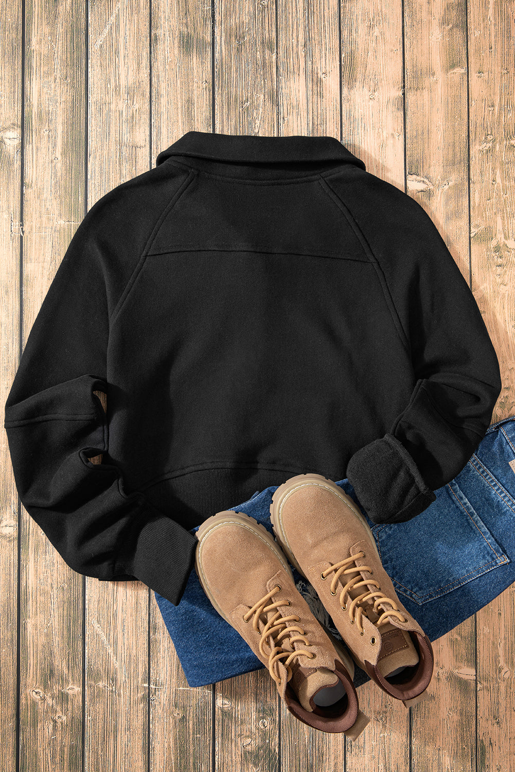 Fleece Lined Zip Up Sweatshirt