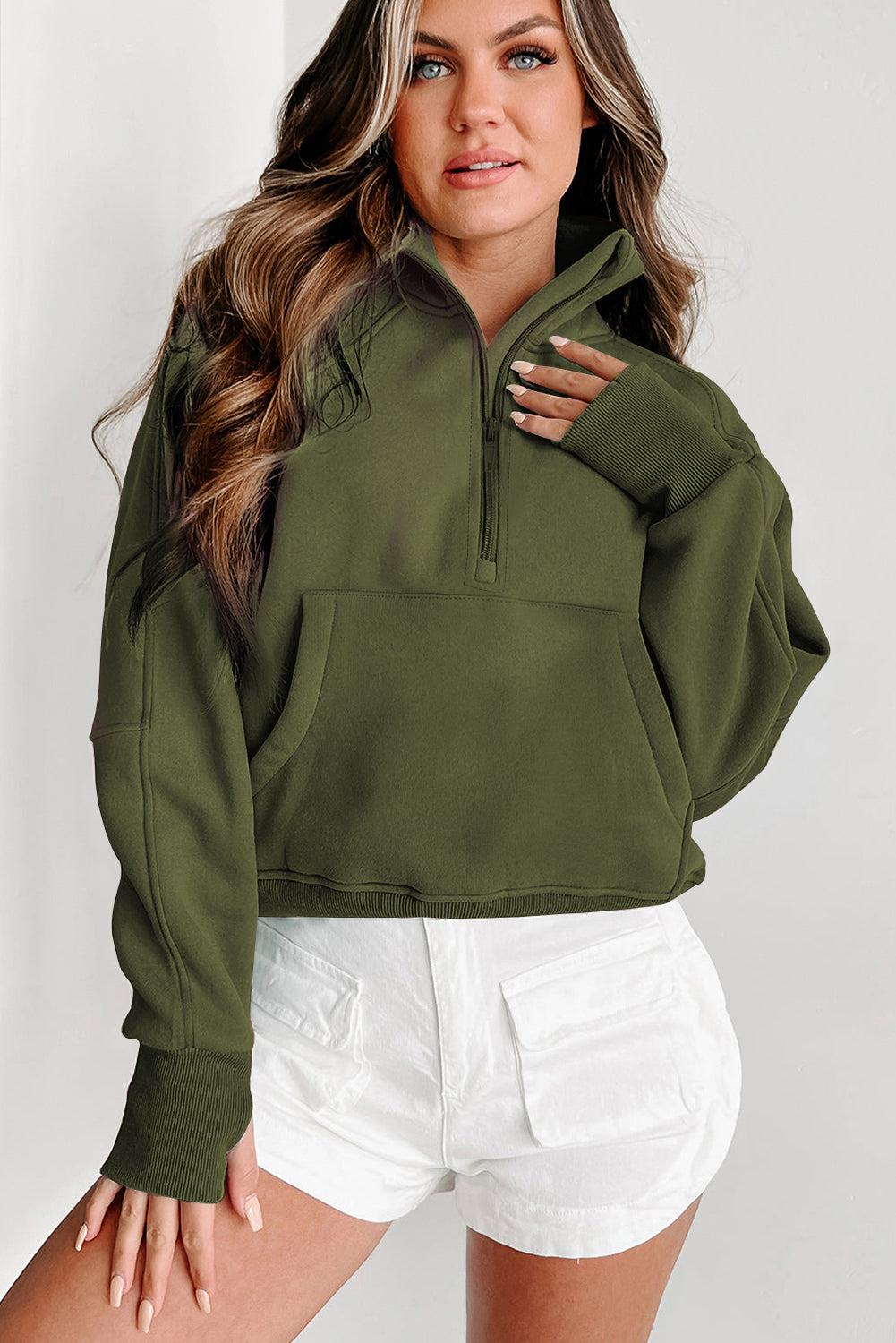 Fleece Lined Zip Up Sweatshirt