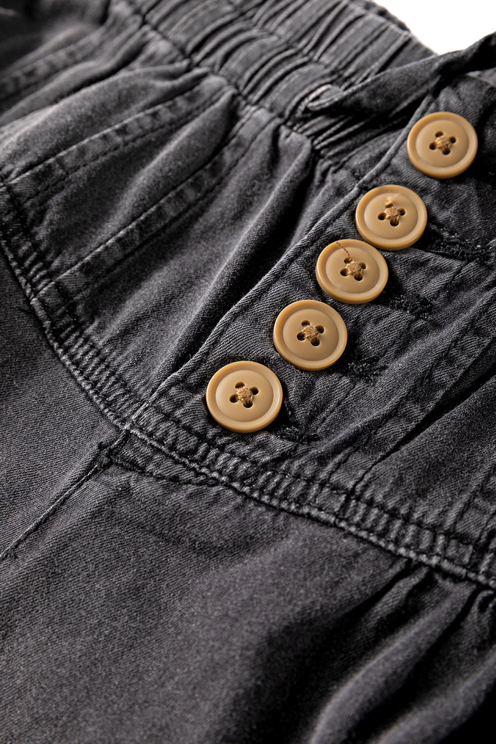 Button Fly Waist Wide Leg Jeans