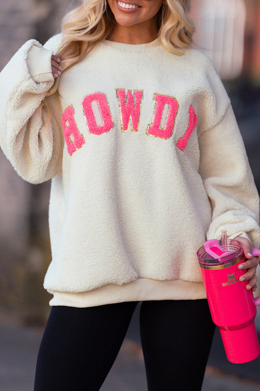 HOWDY Patched Sweatshirt