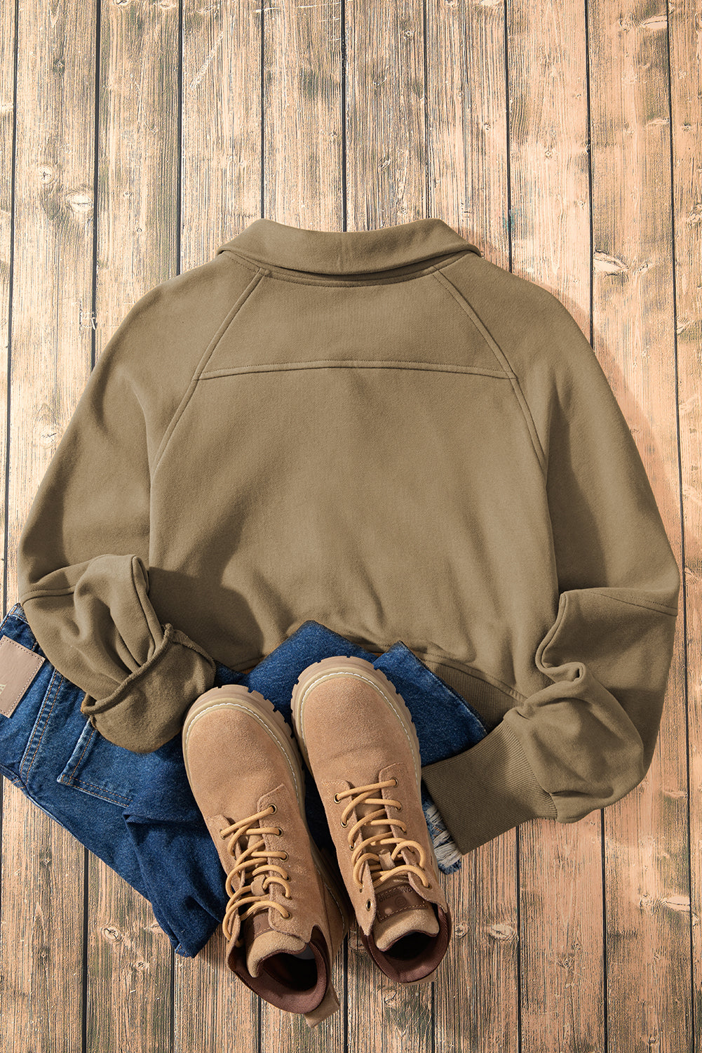 Fleece Lined Zip Up Sweatshirt