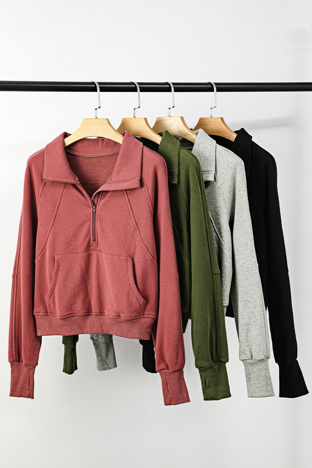 Fleece Lined Zip Up Sweatshirt