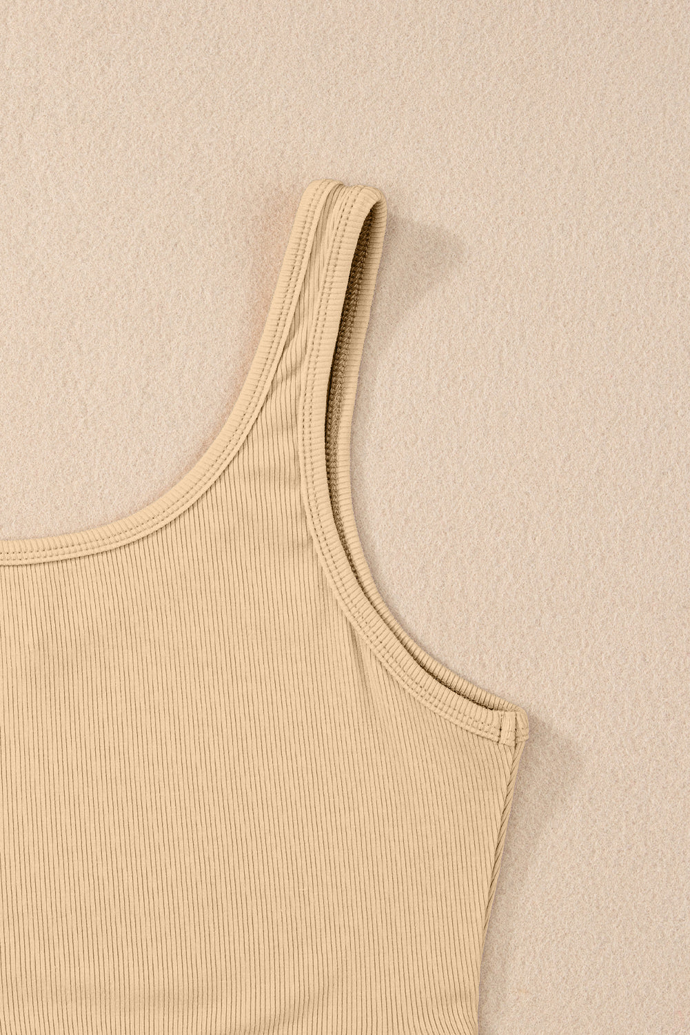 Racing Red Ribbed Knit Sheath Sleeveless Crop Top