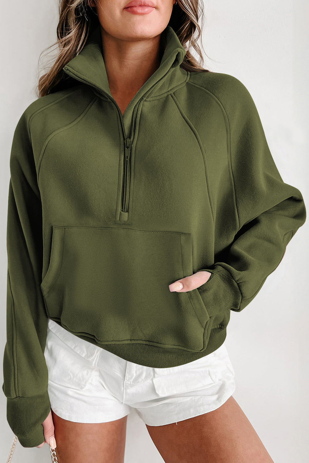 Fleece Lined Zip Up Sweatshirt