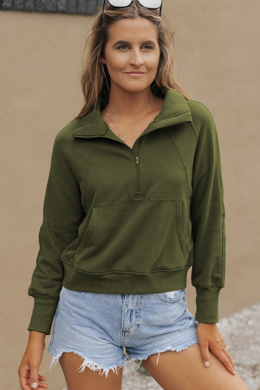Fleece Lined Zip Up Sweatshirt