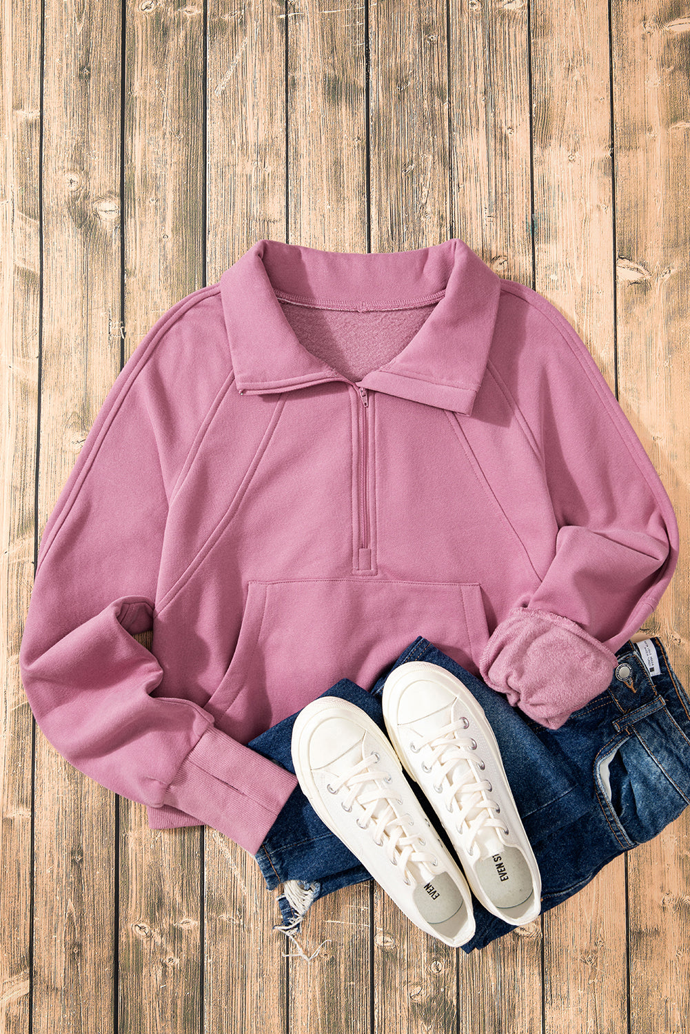 Fleece Lined Zip Up Sweatshirt