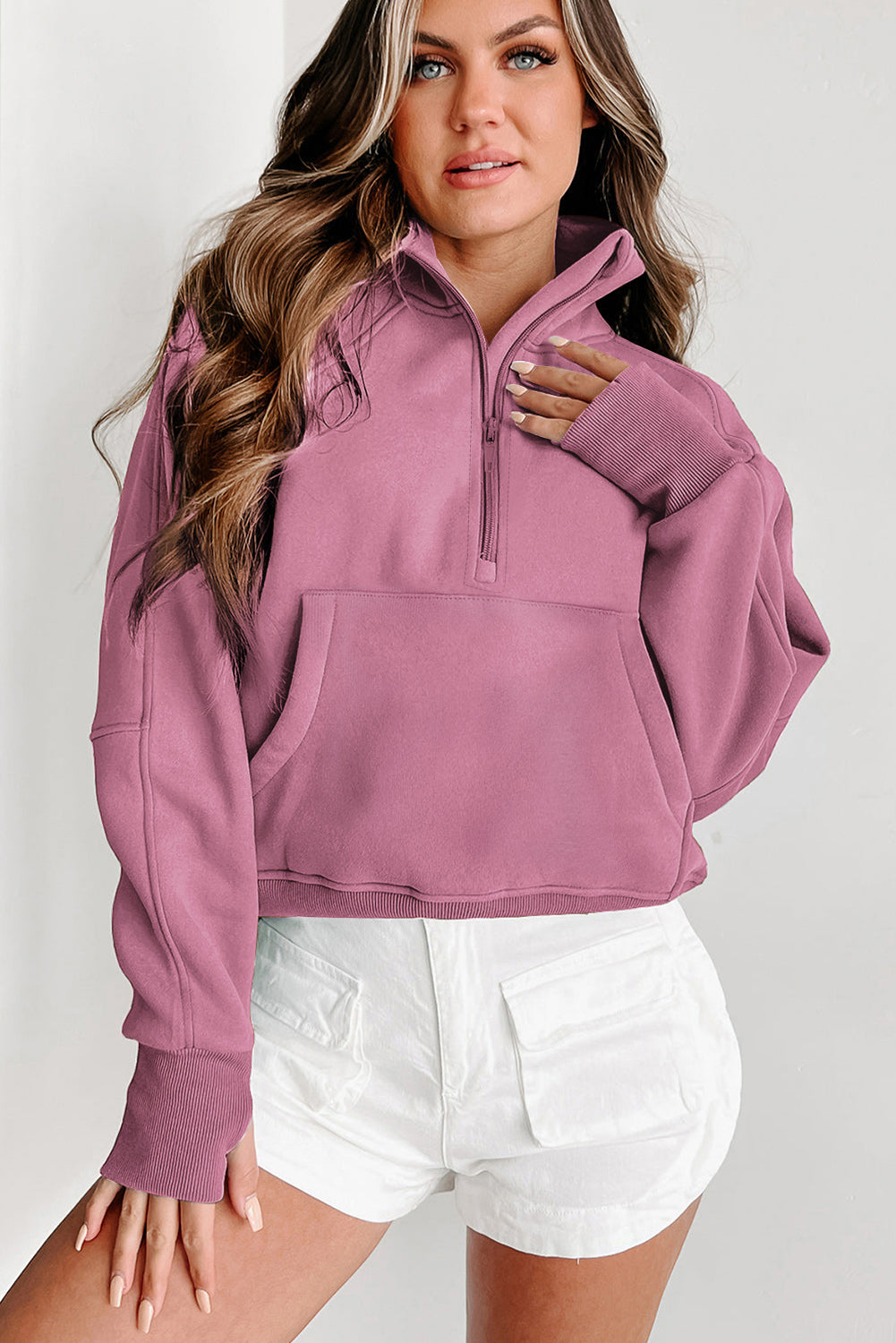 Fleece Lined Zip Up Sweatshirt