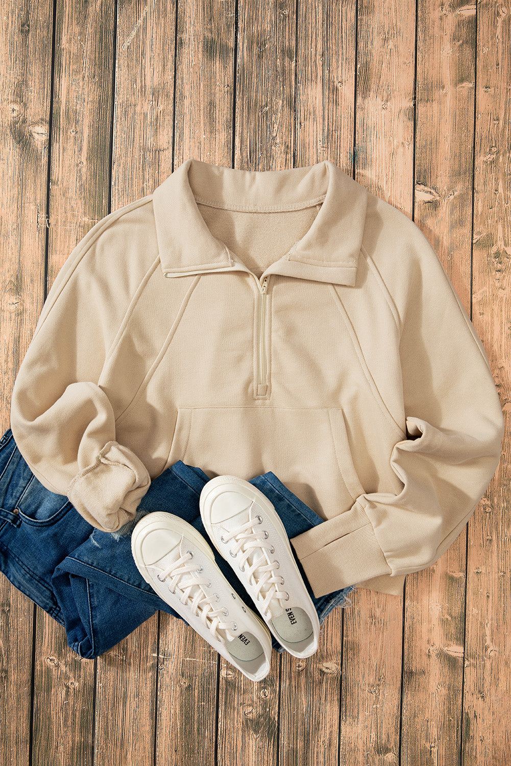 Fleece Lined Zip Up Sweatshirt
