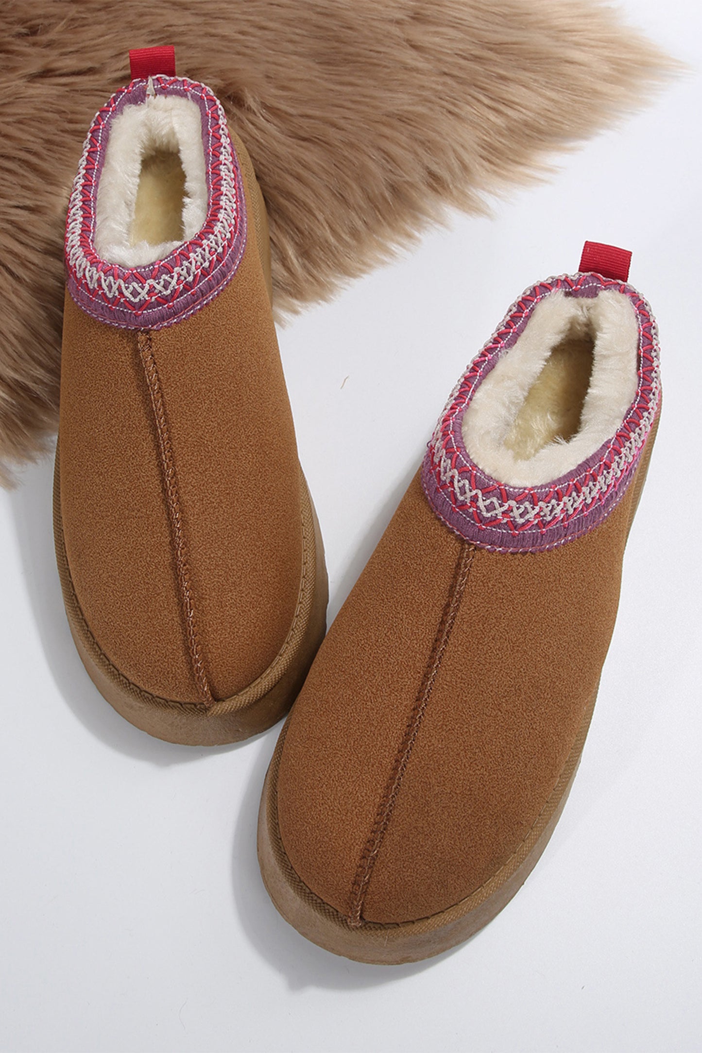 Suede Plush Lined Snow Boots