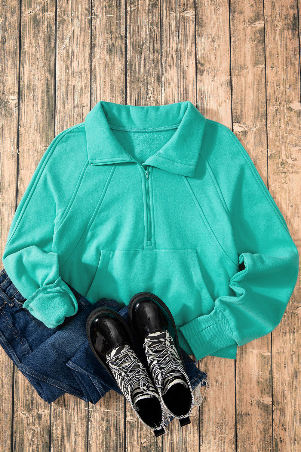 Fleece Lined Zip Up Sweatshirt