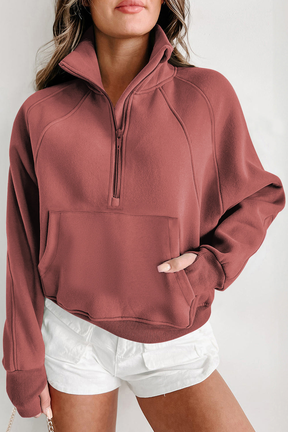 Fleece Lined Zip Up Sweatshirt