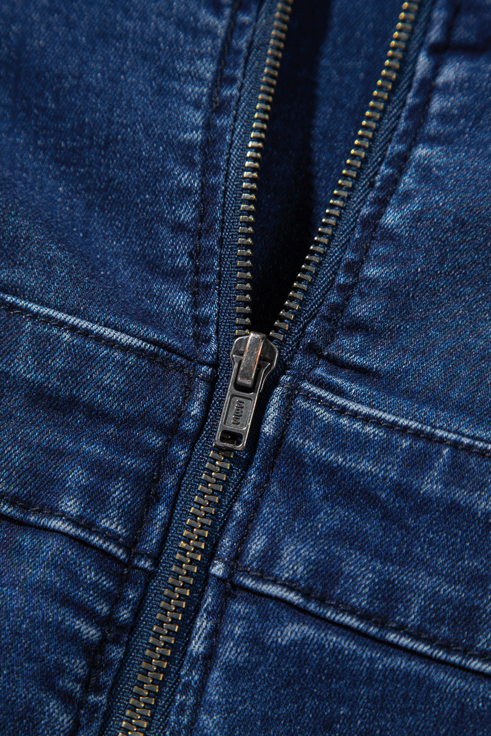 Zipper Spaghetti Strap High Waist Flared Jumpsuit