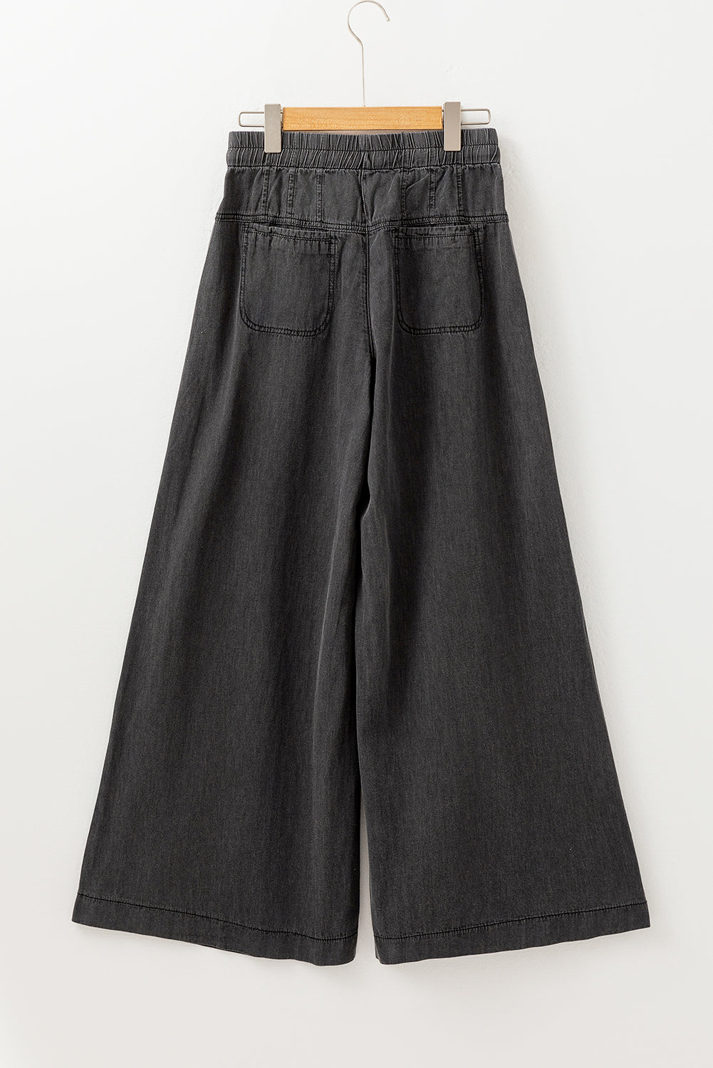 Button Fly Waist Wide Leg Jeans