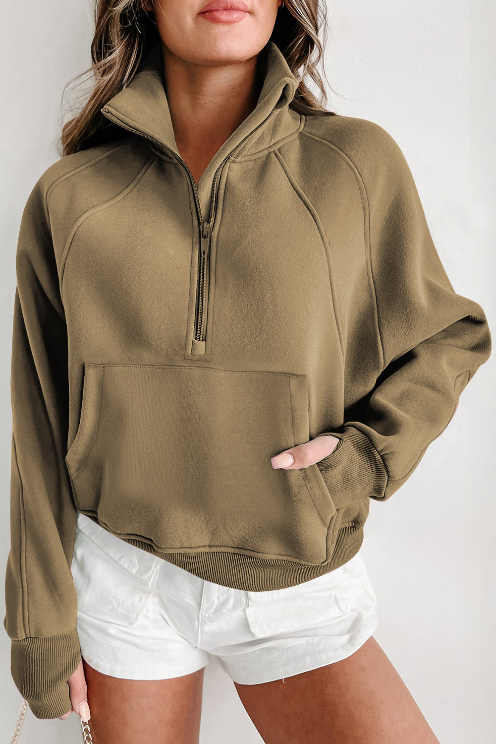 Fleece Lined Zip Up Sweatshirt
