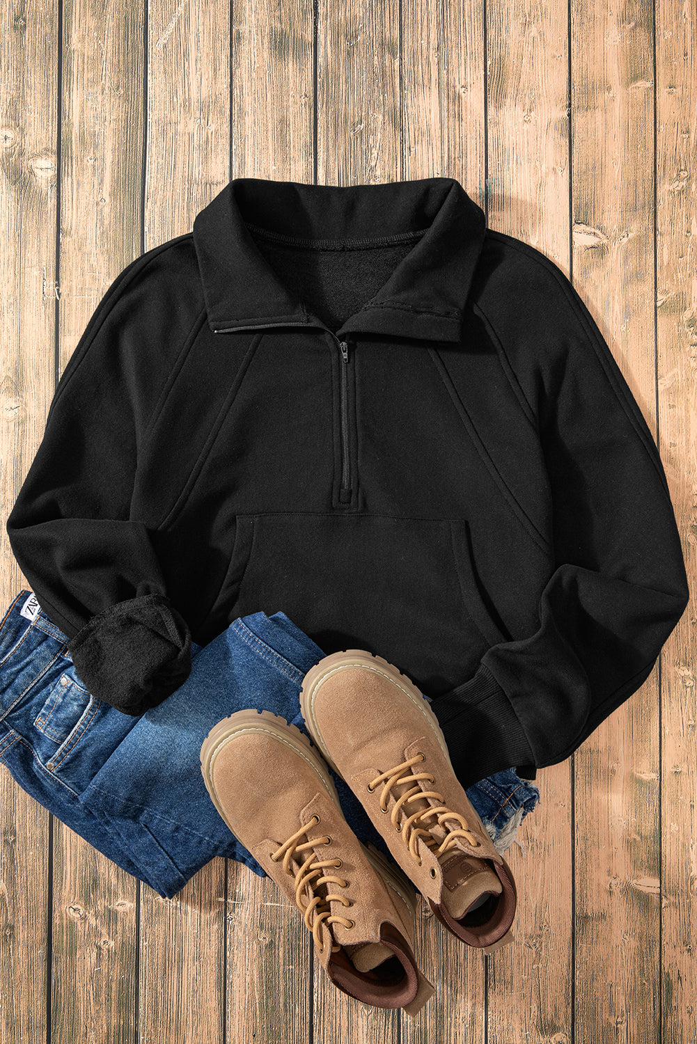 Fleece Lined Zip Up Sweatshirt